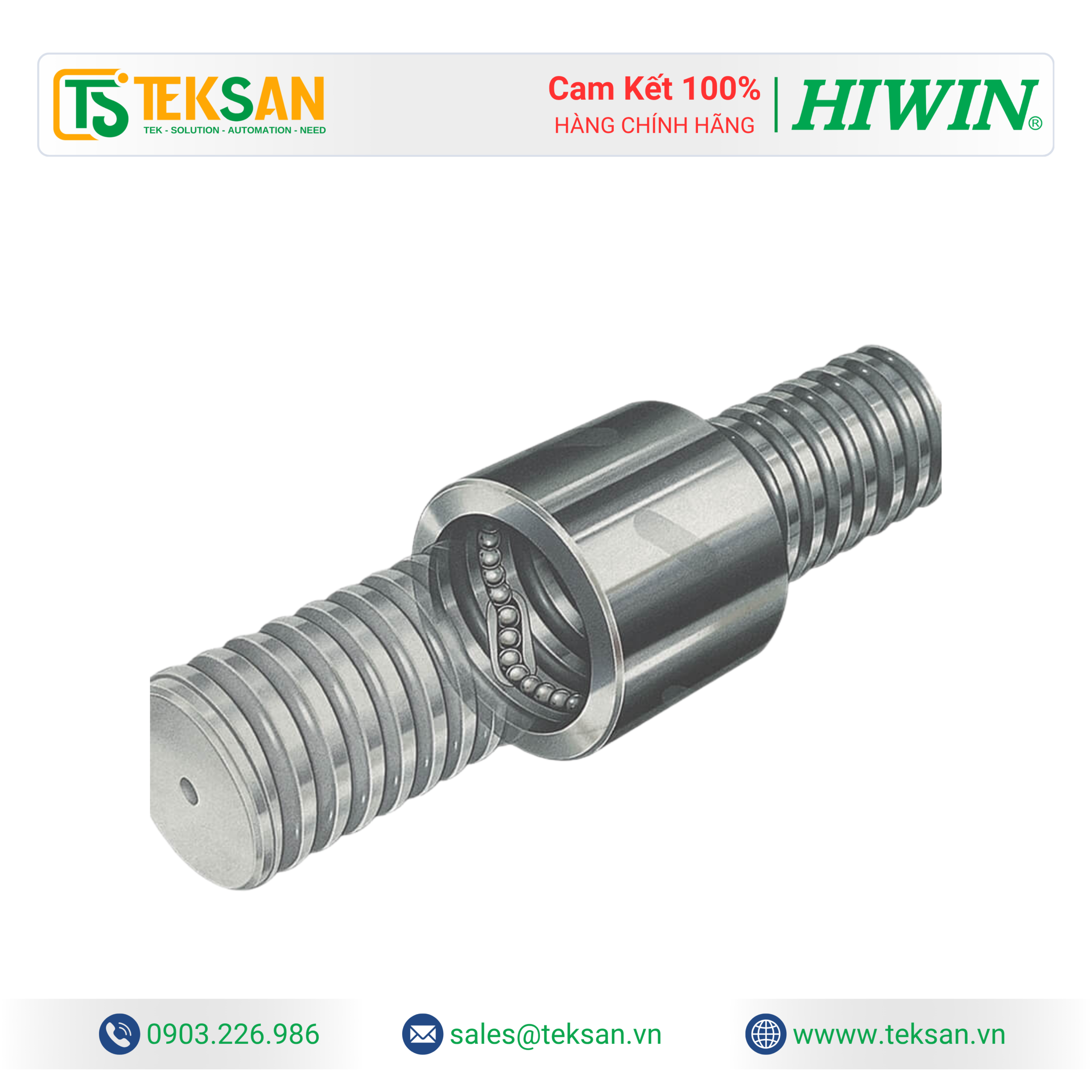 Internal Recirculation Type Ballscrew HIWIN Internal Recirculation Type Ballscrew - Ảnh 1