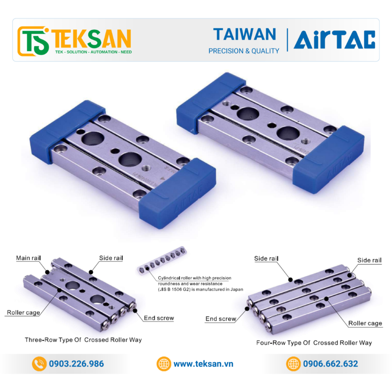 Thanh Trượt Con Lăn Chéo AirTAC LGC Series (Crossed Roller Way) Chính Hãng