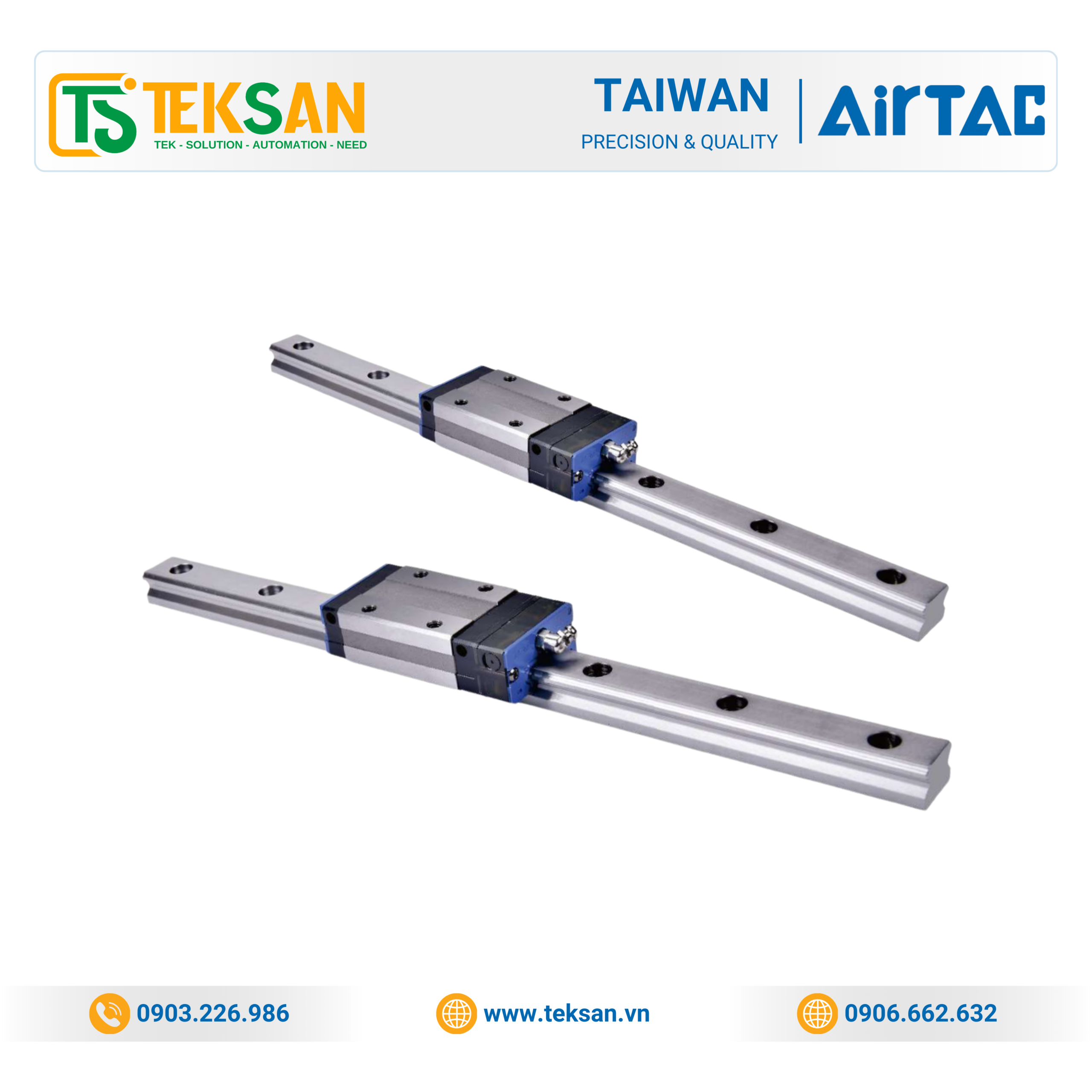 LSD Series Self-lubricator Standard Linear Guide LSD Series Self-Lubricator Standard Linear Guide – Thanh trượt tuyến tính tự bôi trơn Airtac chính hãng - Ảnh 1