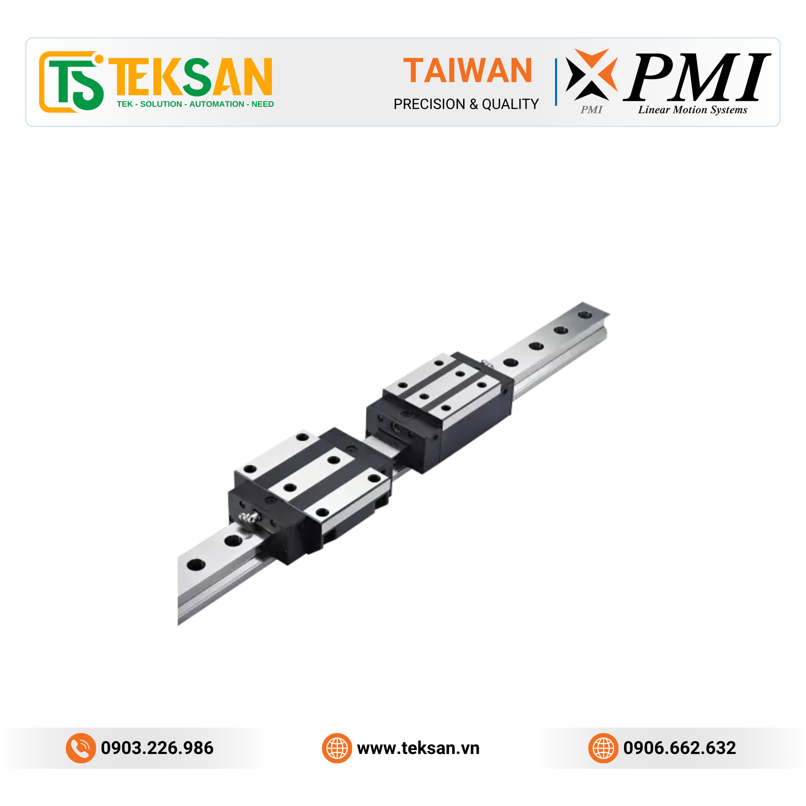 PMI SMR Series Roller Chain Type Thanh trượt dẫn hướng PMI SMR Series Roller Chain Type - Ảnh 1