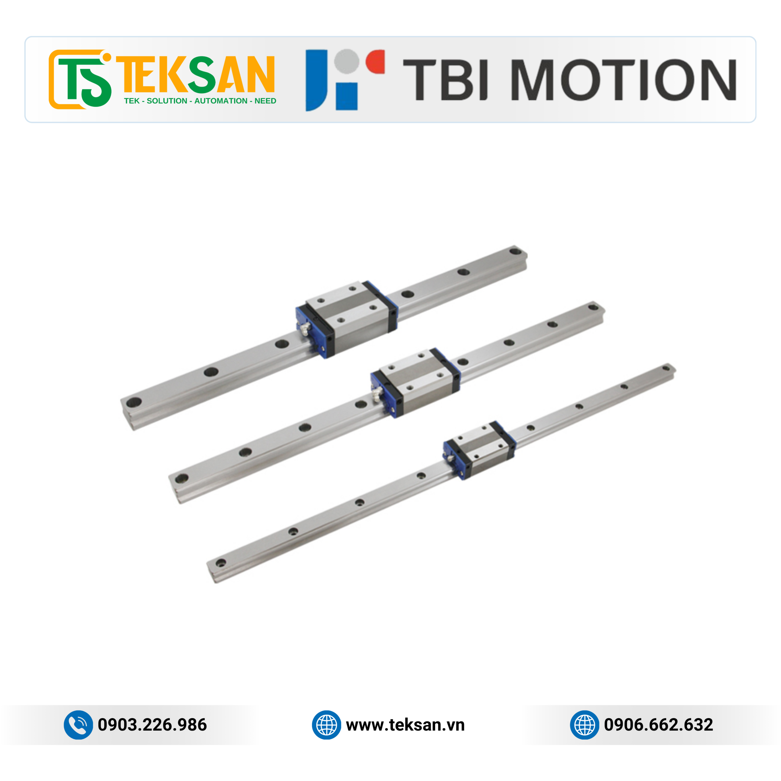 TBI Ball Chain Linear Guide Smooth Motion & Low Heat TBI Motion TBI Motion Ball Chain Linear Guide CRH / CRS Series – Thanh trượt dẫn hướng Chuyển động siêu êm, giảm nhiệt và kéo dài tuổi thọ - Ảnh 1