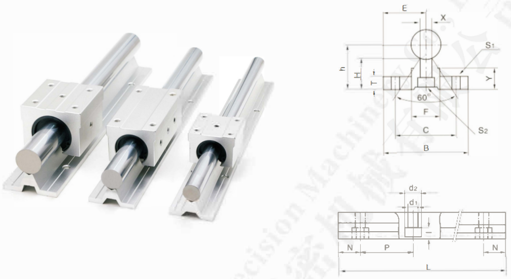 Truc truot tron co de ma Crom LSBR Series 1